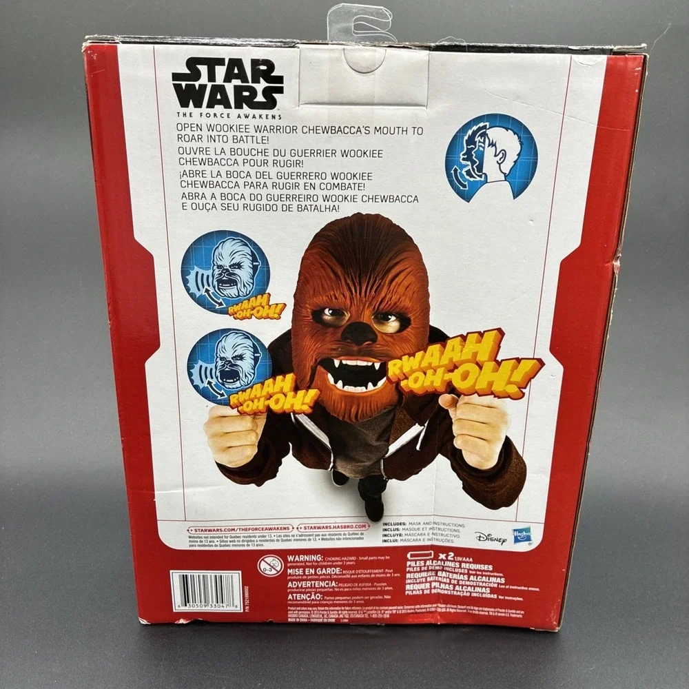 Star Wars The Force Awakens Chewbacca Electronic Roaring Sound Mask Sealed Box